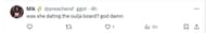 A comment reacting to the news (Image via X/ @preachersf*ggot)